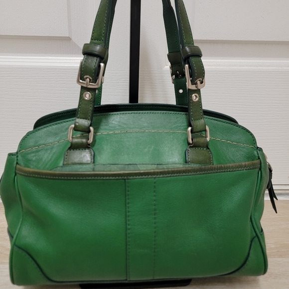 Coach Vintage 2004 Hampton Satchel In Kelly Green Leather - Picture 2 of 16